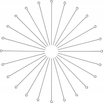 Náušnice Špendlíky s očkem na náušnice, nerezová ocel 70 mm, 100 ks