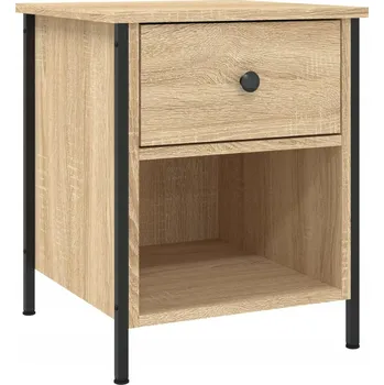 Noční stolek Noční stolek dub sonoma 40 x 42 x 50 cm s železným rámem