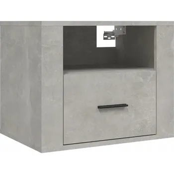 Noční stolek Závěsný noční stolek šedobetonový 50 x 36 x 40 cm