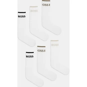 Pánské ponožky Ponožky BOSS 6P QS Stripe CC 6-pack 50510168 bílá 00G, vel. 39-42