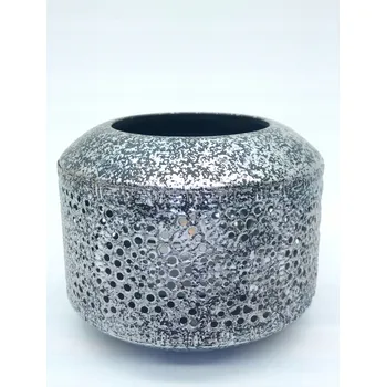 Svícen Ażurowý svícen na čajové svíčky Glamour Černý 355