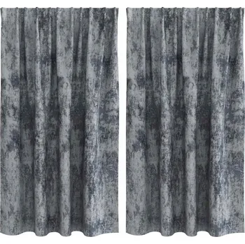 Prostěradlo Aksamitové závěsy stříbrnošedé 140 x 140 cm, sada 2 ks
