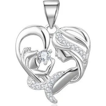 Přívěsek Beneto jemný stříbrný přívěsek Madona AGH728