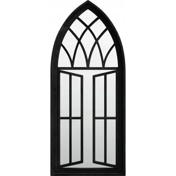 Zrcadlo Zrcadlo zahradní černé 70 x 30 cm s efektem rzi