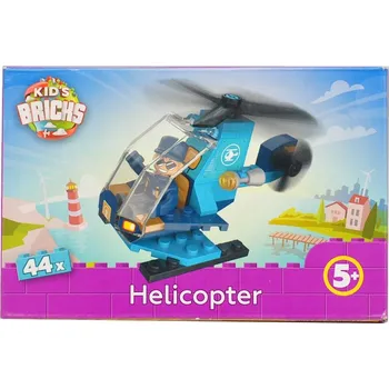 ostatní stavebnice STAVEBNICE KID'S BRICKS HELIKOPTÉRA 44 DÍLKŮ