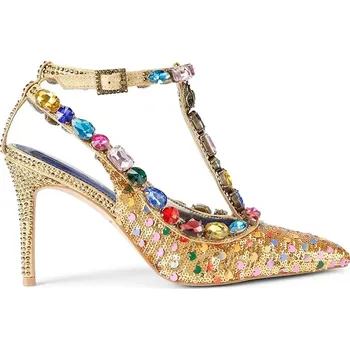 Dámské lodičky Lodičky Kurt Geiger London Belgravia C T-Bar Court 5385766779 zlatá GLD, EUR 41