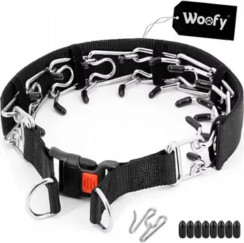 Obojek pro psa BEZPEČNÝ OBRAZEK OSTNATÝ OBOJEK KOVOVÝ OCELOVÝ PRO PSA VELIKOST - L