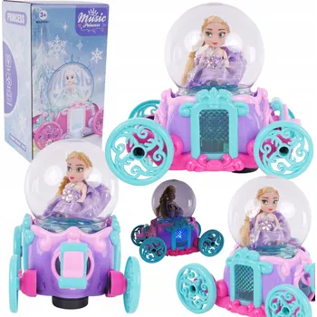 Panenka Panenka V Kuli Hrací Skříňka Princezna z pohádky V Karoci Světelné efekty Melodie