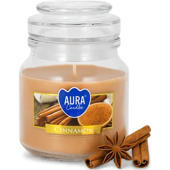 Svíčka Vánoční vonná svíčka skořice vůně Vánoc sklenice S VÍČKEM dárek