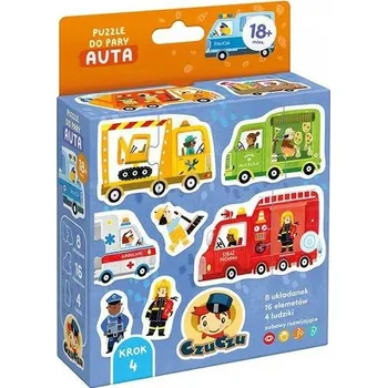 Puzzle CzuCzu Puzzle do páru Auta 18m+, 16 dílků