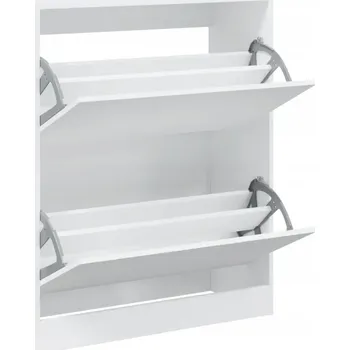 Botník Bílá botník 80 x 34 x 96,5 cm, materiál na bázi dřeva