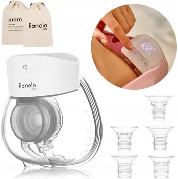 Elektrická bezdrátová odsávačka mateřského mléka hands free Lionelo Fidi Free Lumi