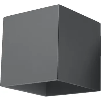 Nástěnné svítidlo Nástěnné svítidlo QUAD 1 Sollux moderní hliníkové antracitové do obýváku a ložnice