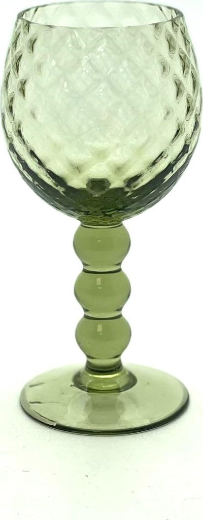 Sklenice na víno - Káro - lesní zelená | 93675