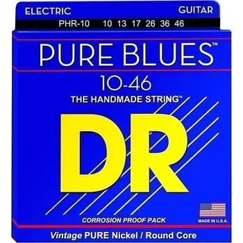 Struna pro kytaru a smyčcový nástroj DR Strings PHR 10 Pure Blues Nickel Medium Electric Guitar Strings Struny pro elektrickou kytaru (Jako nové)