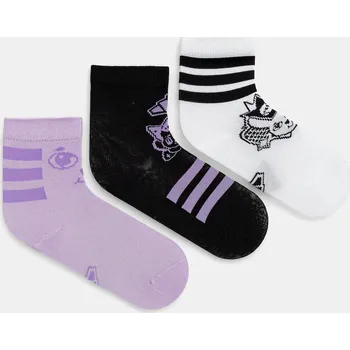 Pánská móda Dětské ponožky adidas Performance 3-pack JV5125 fialová 04X, vel. 37/39