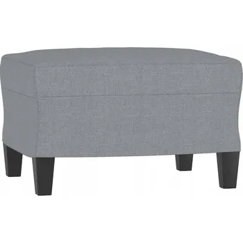 Taburet Podnožka světle šedá 60 x 50 x 41 cm, tkanina polyester, překližka