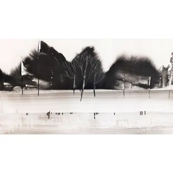 Obraz Obraz na plátně ZIMNÍ KRAJINA SEPIA 60x35cm do ložnice, pracovny, obývacího pokoje