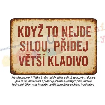 Plechová cedule Retro cedule - dílna a garáž 3 - Plast / A5 ( 20x15cm)