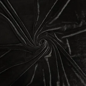 Samet Velvet Cuba s lycrou - Černá