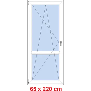 Okno Soft Balkonové dveře s příčkou 65x220 cm, otevíravé a sklopné
