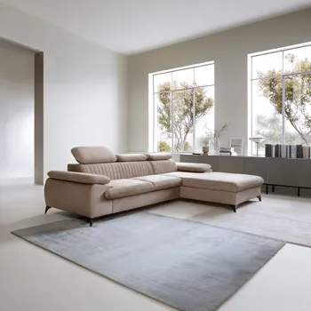 Sedací souprava PCo Rohová sedací souprava BRESCIA M, 280 cm Roh pohovky: Pravý roh, Barva látky: MONOLITH 70 (Nebeská modrá)