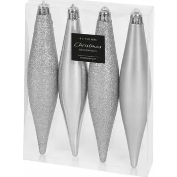 Vánoční dekorace Rampouchy 15 cm 4 ks