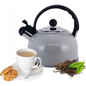 Varná konvice Tradiční ocelová Konvice Kamille 2,5 l šedá