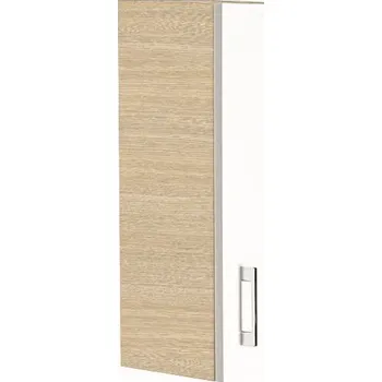 Koupelnový nábytek CONCEPT 50 nízká skříňka 35x22,9x61,5 cm, 1 dvířka, panty vpravo, bělený dub/lesklá bílá