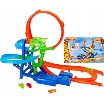 autodráha Hot Wheels Stunt Tracks Srážka ve vzduchu dráha, angličák, booster JFD12