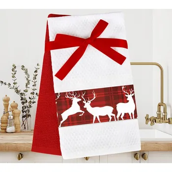 Utěrka Vánoční sada utěrka + ručník LAST XMAS RED