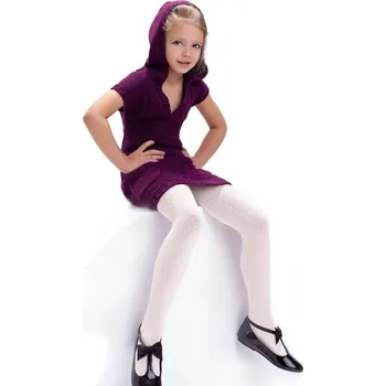 Dětské punčocháče Knittex bílé viskózové velikosti 122