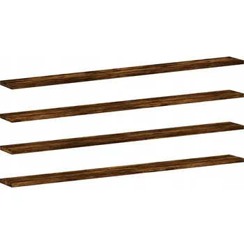 police Nástěnná police z dřevotřísky, kouřový dub, 100x10x1 cm