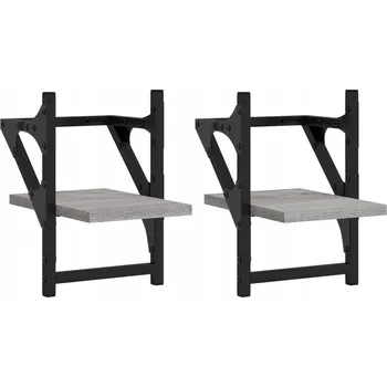 police Závěsné nástěnné police šedý dub sonoma 20 x 25 x 30 cm