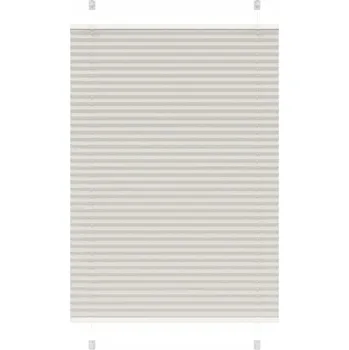 Roleta Plisovaná roleta 150x100 cm světle šedá, 100% polyester, montáž na stěnu nebo do rámu okna