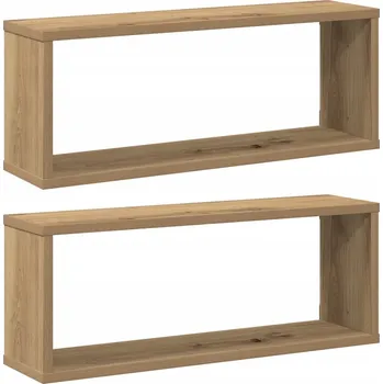 police Závěsné police dub artisan 60 x 15 x 23 cm, dřevotříska, 2 kusy