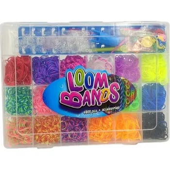 kreativní sada Sada gumiček na výrobu náramků 4800 ks + příslušenství