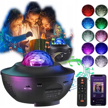 Projekční technika PROJEKTOR NOČNÍ OBLOHY PROJEKTOR OBLOHY NOČNÍ LAMPA LED BLUETOOTH REPRODUKTOR + DÁLKOVÉ OVLÁDÁNÍ