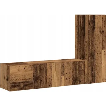 Televizní stolek Závěsné televizní skříňky, 3 ks, staré dřevo