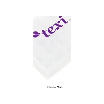 Krabička na cívky z plastu - box na 25 cívek Texi - Bílá zamlžená