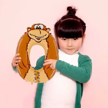 Balónek Nafukovací balónky čísla zvířátka - 0