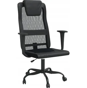 Kancelářská židle s nastavitelnou výškou a síťovaným opěradlem, černá, 67x6