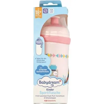 BABYDREAM láhev Lahev Na Pití s pop-up uzávěrem a víčkem 18 m + objem 360 ml