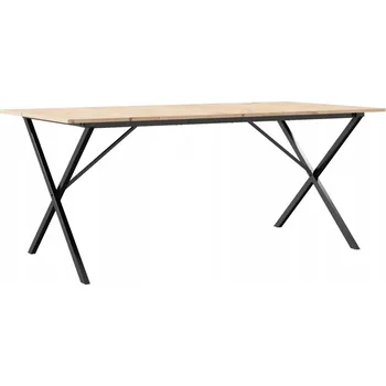 Jídelní stůl Jídelní stůl z masivního borovicového dřeva 180 x 90 x 75 cm, ocel X