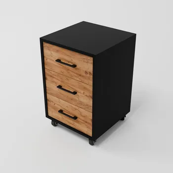 KONTEJNER POD STŮL NOČNÍ STOLEK SE 3 ZÁSUVKAMI NA KOLEČKÁCH K003 MARCOGAME