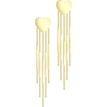 Náušnice Visací náušnice z chirurgické oceli srdíčka