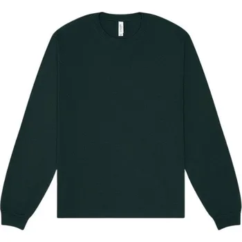 Pánské tričko Canvas Unisex teplé boxy tričko s dlouhým rukávem Barva: Zelená lesní, Velikost: XXL