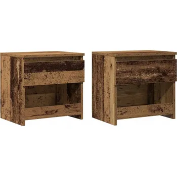 Noční stolek Noční stolky 2 ks Staré dřevo 40x30x39 cm Lepené dřevo
