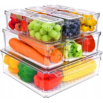 Dóza na potraviny PLASTOVÁ SADA 4 KUSŮ DÓZ NA POTRAVINY – ORGANIZÉRY DO LEDNIČKY