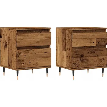 Noční stolek Noční stolky, 2 ks, staré dřevo, 40x35x50 cm